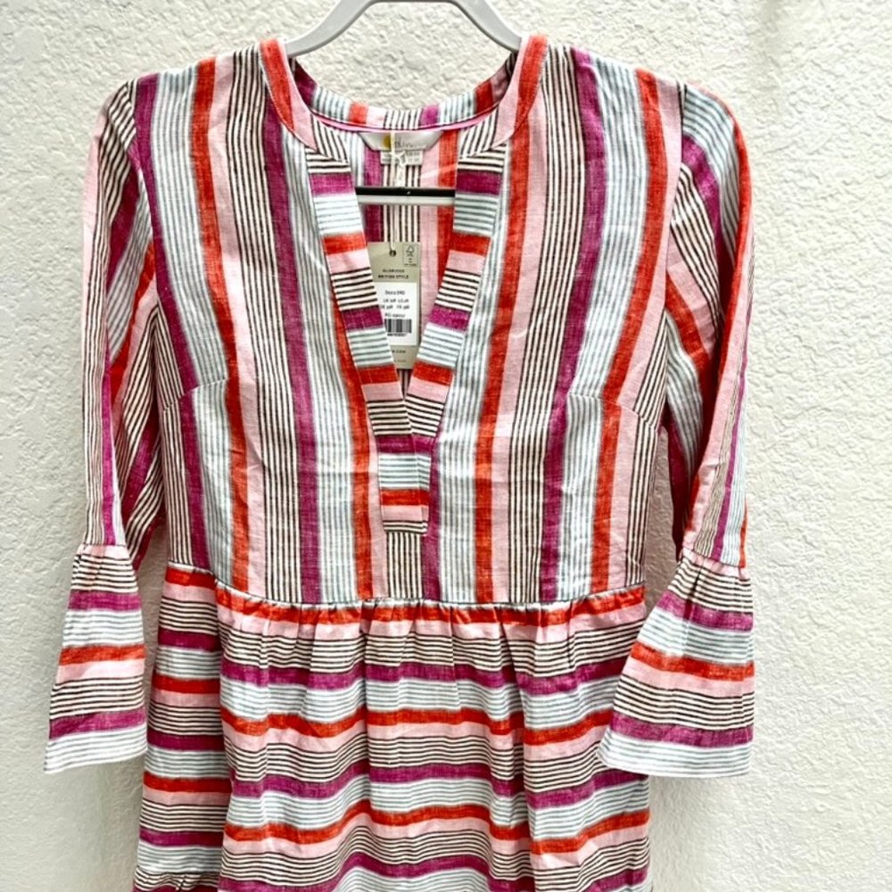 NWT Boden linen striped dress - Picture 2 of 3
